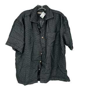 Unknown Black & Gray Short Sleeve Button-Up Shirt | Size L